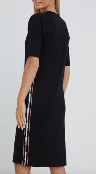 DKNY Women's Essential Logo T-Shirt Dress Black XS NEW $70   DP1D4696