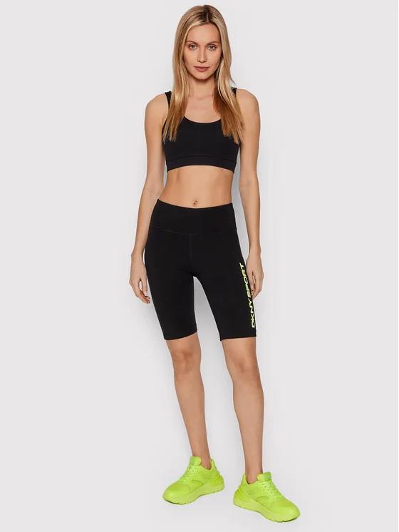 DKNY Sports Logo Biker Shorts Women's High Waist Stretch XS NEW $50 DP1S4915