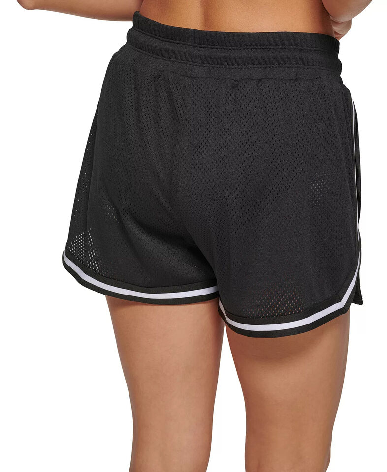 DKNY Sport Women's Drawstring Mesh Mid Rise Basketball Shorts L NEW DP2S4953