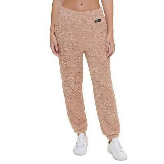 CALVIN KLEIN Women's Shaggy Knit Pull-On Jogging Pants L NEW $80 PF2P6637