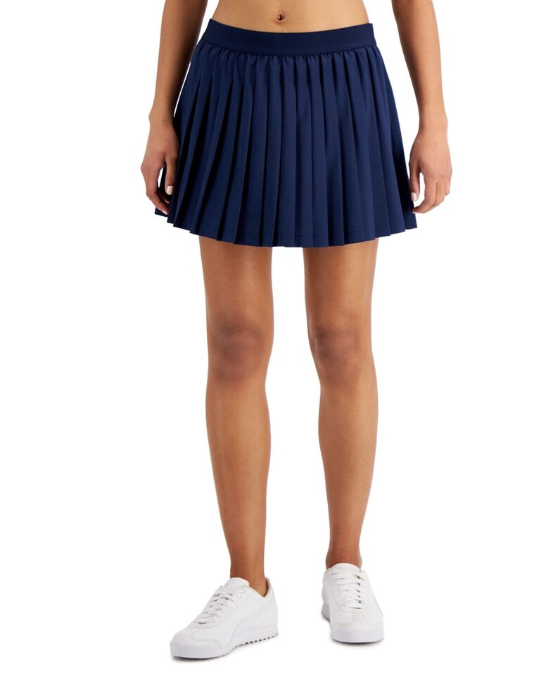ID IDEOLOGY Women's Active Solid Pleated Skort Navy L NEW $30 100141849MS