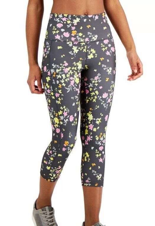 IDEOLOGY Women's Floral Printed Legging 7/8 Length Grey XS NEW $35 100141795MS