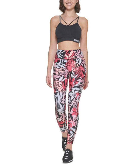 Dkny Women Printed High Waist 7/8 Length Athletic Yoga Leggings XL NEW DP2P2950