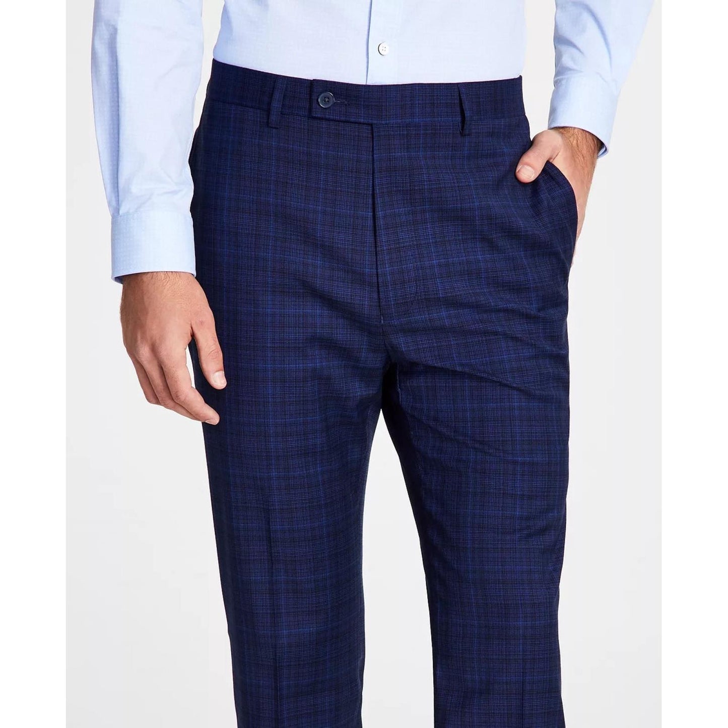 Calvin Klein Mens Slim Fit Plaid Suit Pants 34 X 32 NEW $95  JMROPJSY0871