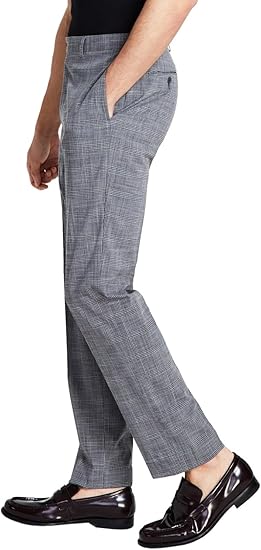 Calvin Klein Mens Slim Fit Plaid Dress Pants Gray 38 X 30 NEW $95 JMROPJSY0870