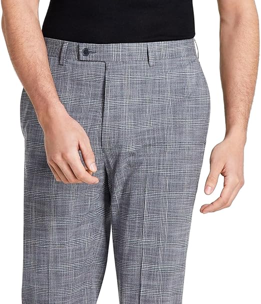 Calvin Klein Mens Slim Fit Plaid Dress Pants Gray 33 X 32 NEW $95 JMROPJSY0870