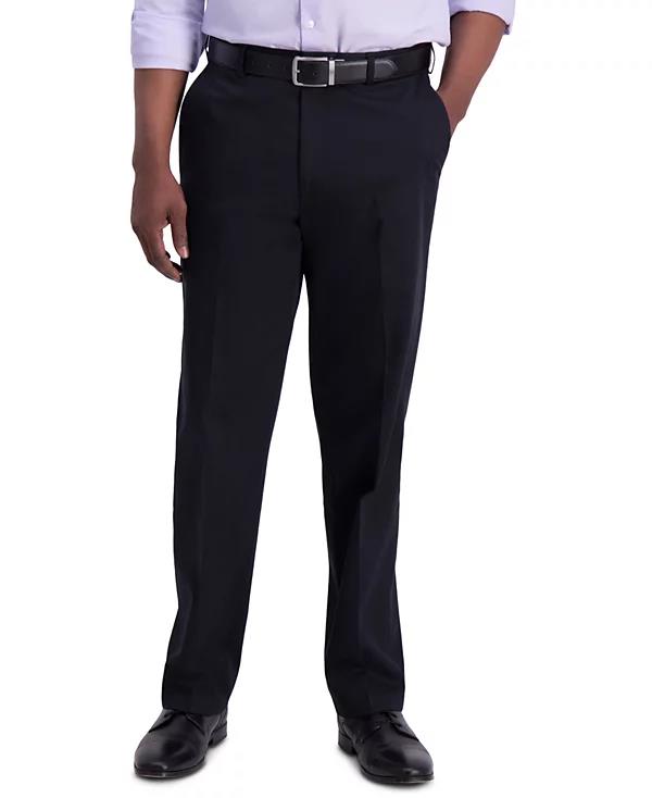 Haggar Mens Straight Fit Premium No Iron Black Pants 38 X 30 NEW $70  HC10889