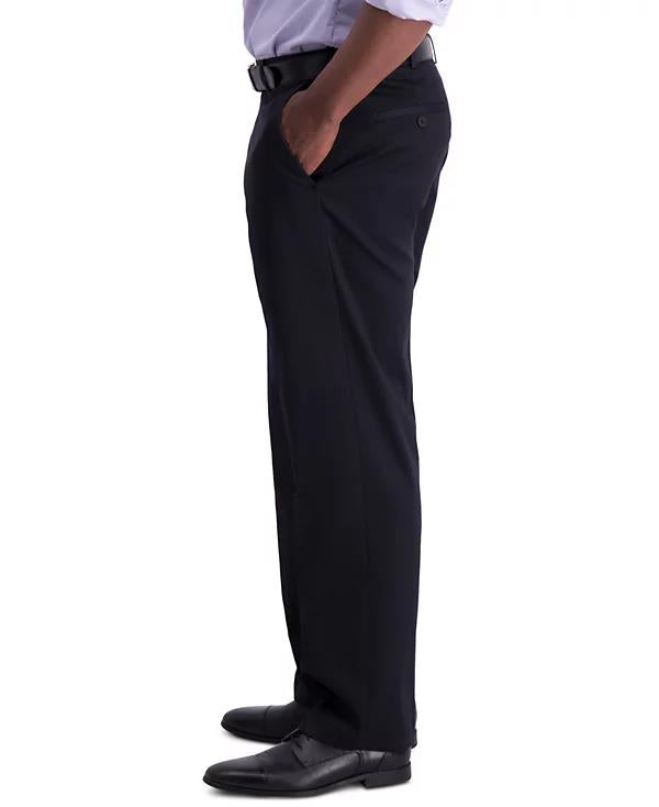 Haggar Mens Straight Fit Premium No Iron Black Pants 38 X 30 NEW $70  HC10889