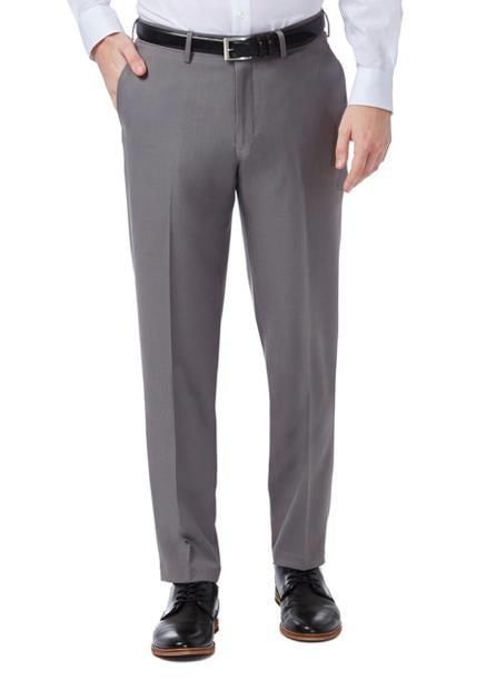 Haggar Men's Classic Fit Flat Front Gray Premium Dress Pants 44 X 30 NEW $80