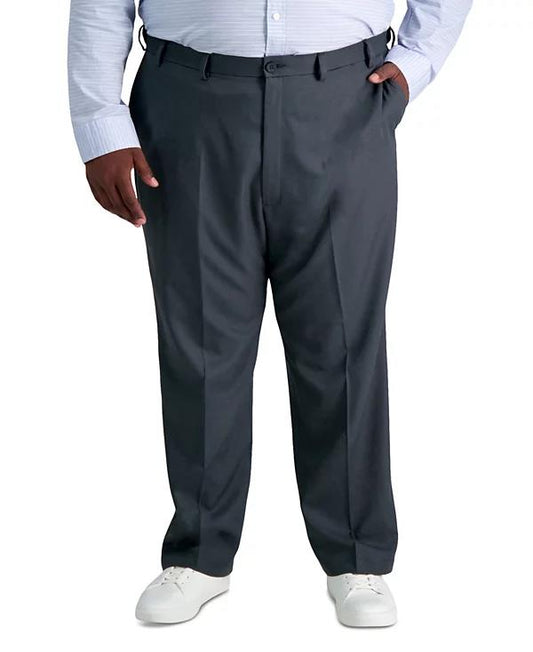 Haggar Big&Tall Cool 18 Classic-Fit Flat Front Stretch Pants 46 X 30 NEW HC90236