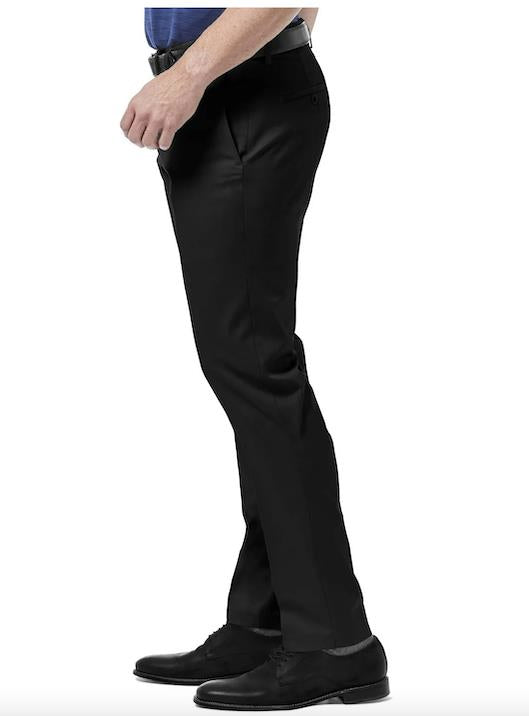 HAGGAR Mens Flat Front Tapered Slim Fit Stretch Pants 38 X 32 NEW $70 HC10890