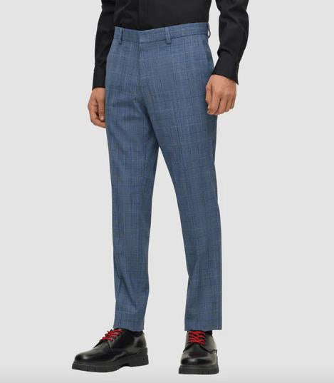 Hugo Boss Men's Modern Fit Suit Dress Pants Grey Check 32 NEW $200 50494716