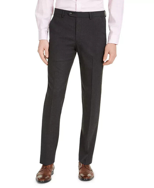 Alfani Men's Charcoal Slim Stretch Dress Pants 34 X 30 NEW $135 MKXEPQ3Z0100