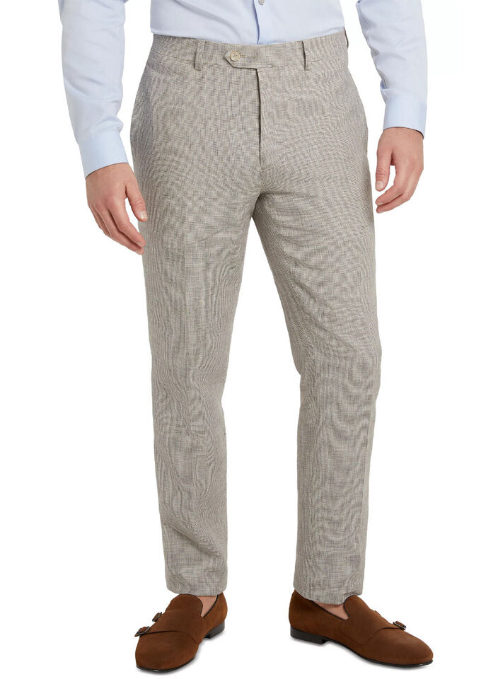 Tallia Men's Slim Micro Houndstooth Dress Pants 30 X 30 NEW $175 VVNEPW7Y0050