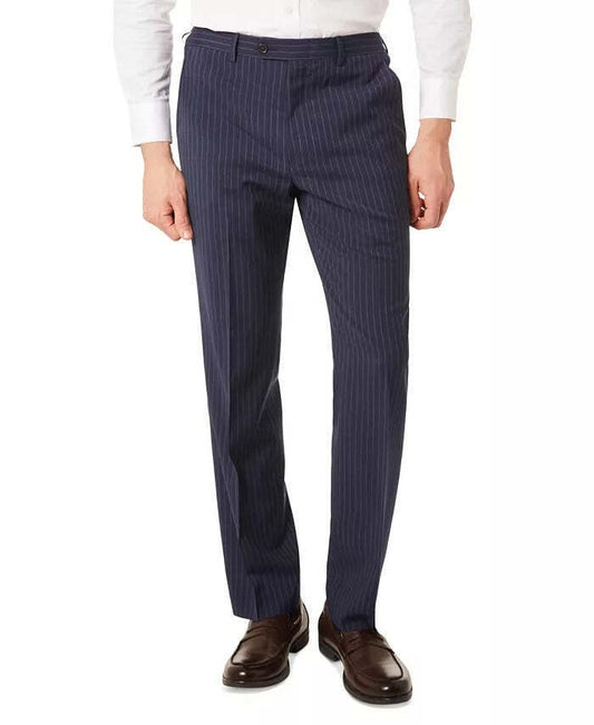 Ralph Lauren Mens Classic-Fit Wool Suit Pants Navy 42 X 32 NEW $190 EDDWPALZ0632