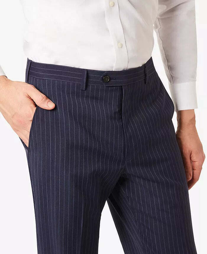 Ralph Lauren Mens Classic-Fit Wool Suit Pants Navy 30 X 30 NEW $190 EDDWPALZ0632