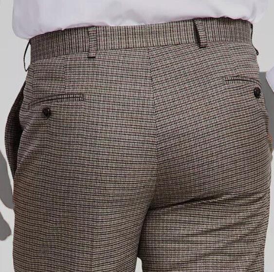 RALPH LAUREN Men's Classic-fit Check Dress Pants 36 X 34 NEW $95 NRTNPCPY0735