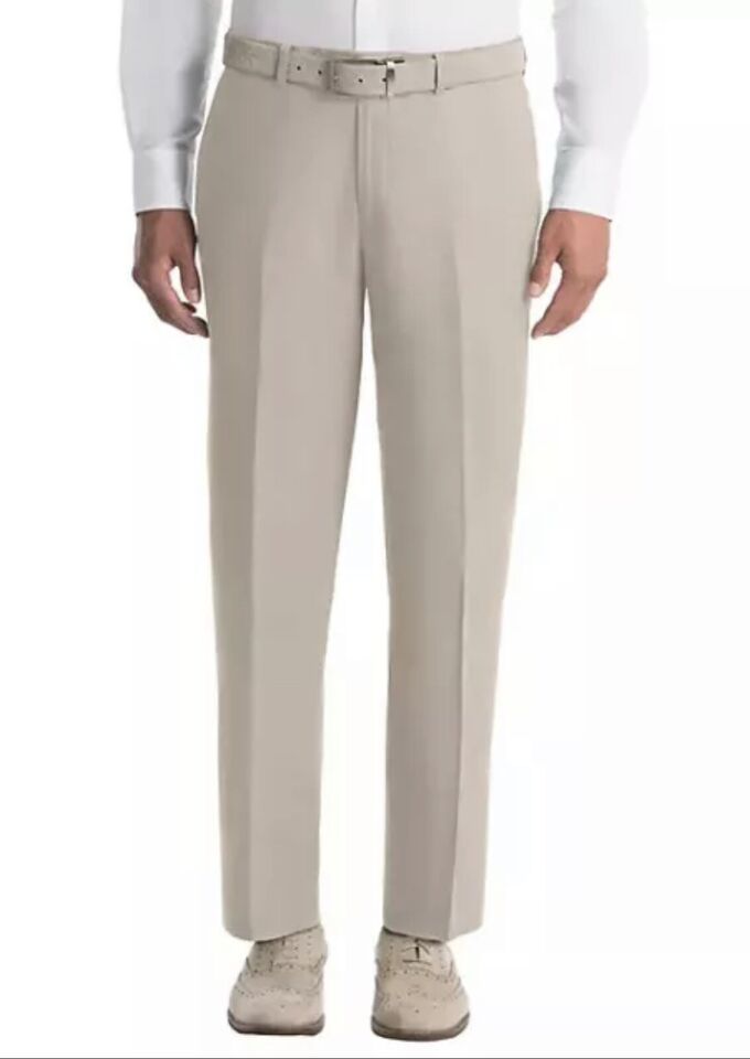 Ralph Lauren Men's Classic-Fit Beige Linen Dress Pants 42 X 32 NEW $95