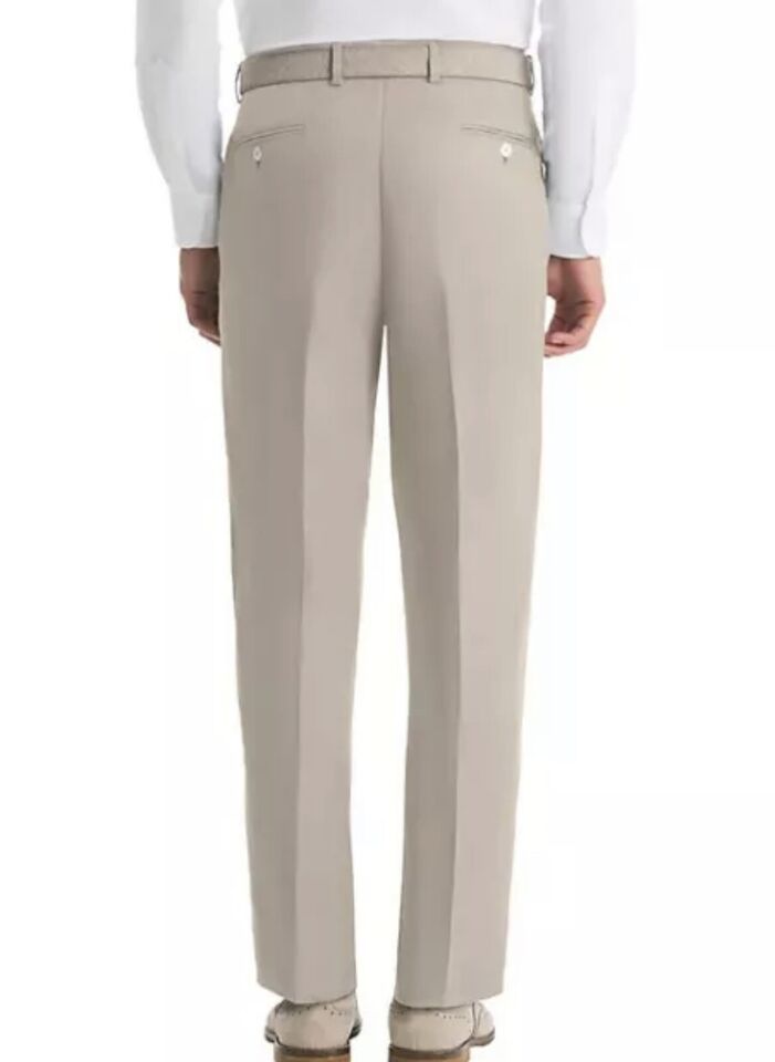 Ralph Lauren Men's Classic-Fit Beige Linen Dress Pants 42 X 32 NEW $95