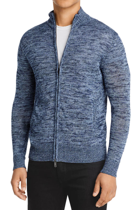 Bloomingdale's Men's Store Linen Melange Knit Full Zip Sweater Jacket S New $248