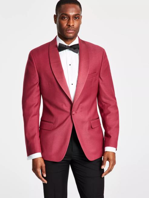 Alfani Men's Slim-Fit Tuxedo Jacket Dusty Rose 42 R NEW $360 TAR01Q7Z0040