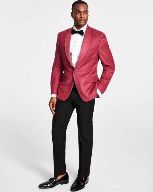 Alfani Men's Slim-Fit Tuxedo Jacket Dusty Rose 42 R NEW $360 TAR01Q7Z0040