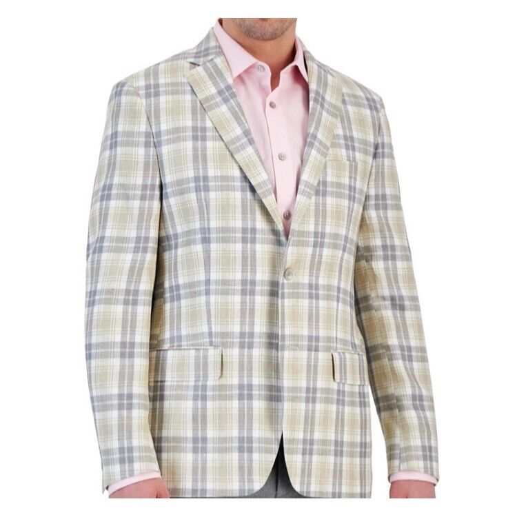 Lauren Ralph Classic Fit Patterned Linen Sport Coat 44 S NEW $295 LSST14DX0622