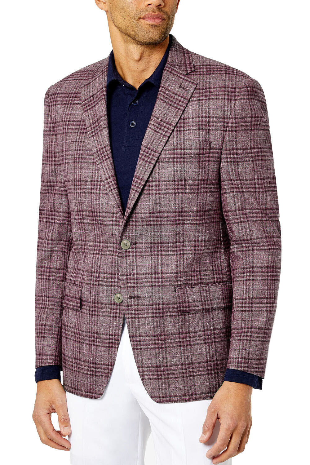 Ralph Lauren Mens Wool Silk Linen Classic-Fit Blazer Mauve 44 L NEW LETO12FA0716