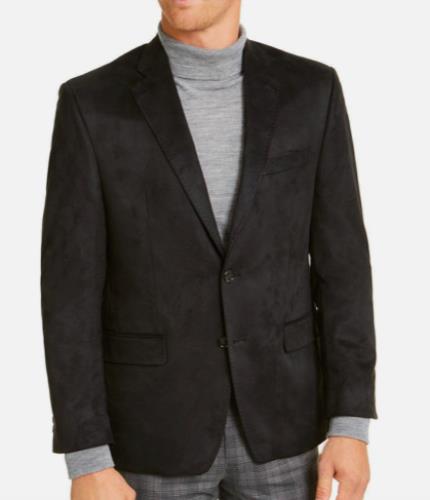 Ralph Lauren Mens Velvet Blazer Sport Coat Black 46 L NEW $295 LETO12BV0050