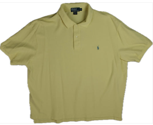 Polo Ralph Lauren Men's Yellow Classic Fit Mesh Cotton Polo Shirt 3XB