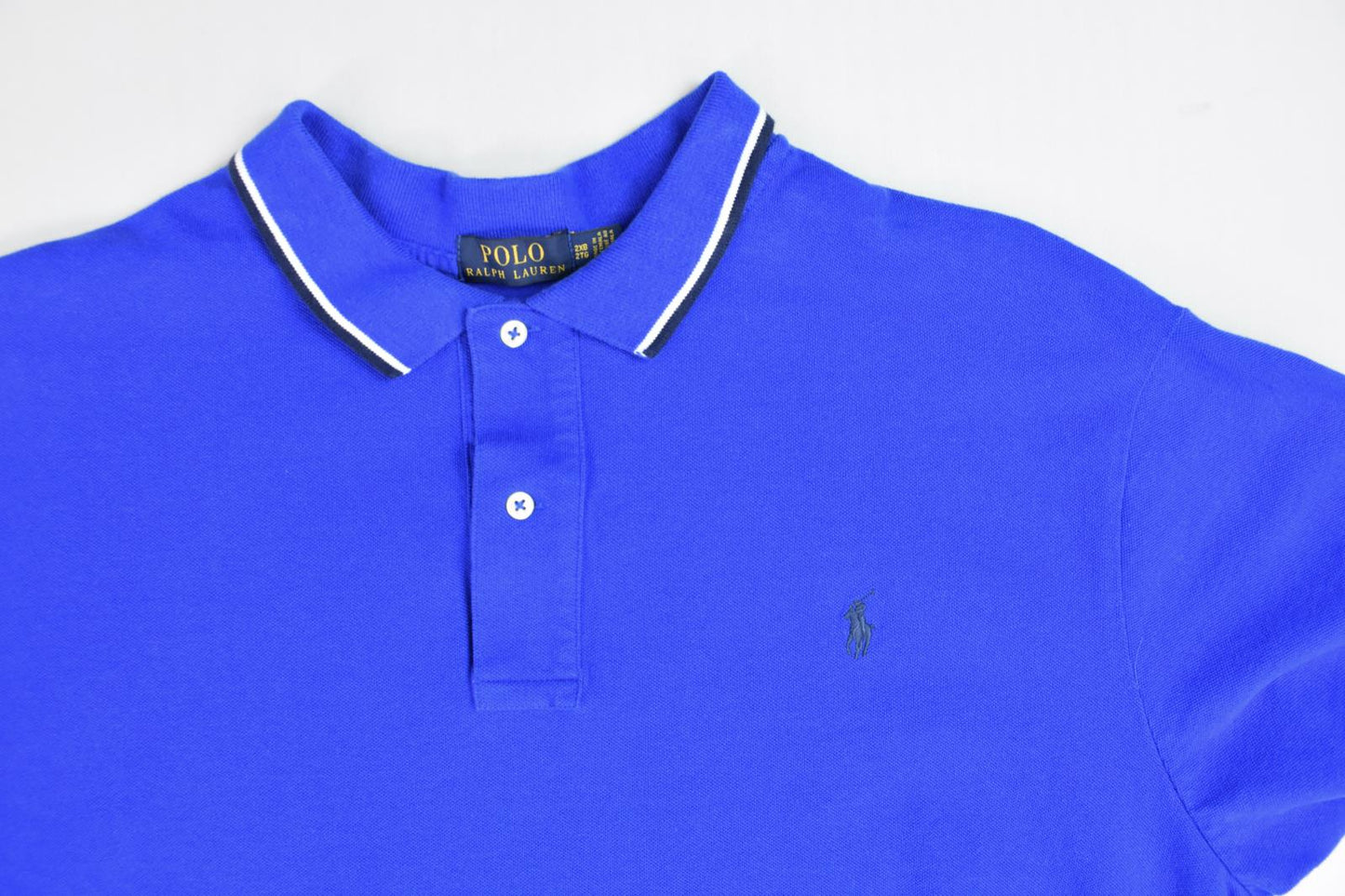 Polo Ralph Lauren Men's Blue Classic Fit Mesh Cotton Polo Shirt 2XB