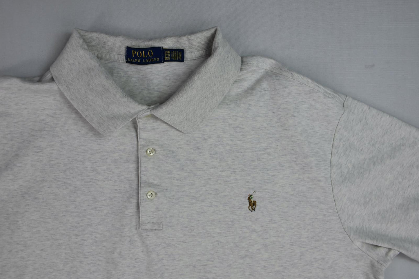 Polo Ralph Lauren Men's Oatmeal Classic Fit Cotton Polo Shirt 2XB