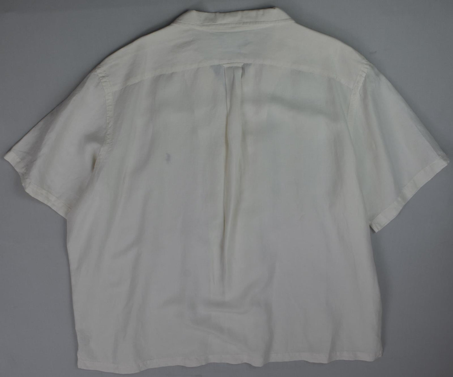 Polo Ralph Lauren Men's Ivory Camp Loop Collar Silk Linen Short Sleeve Shirt 3XB