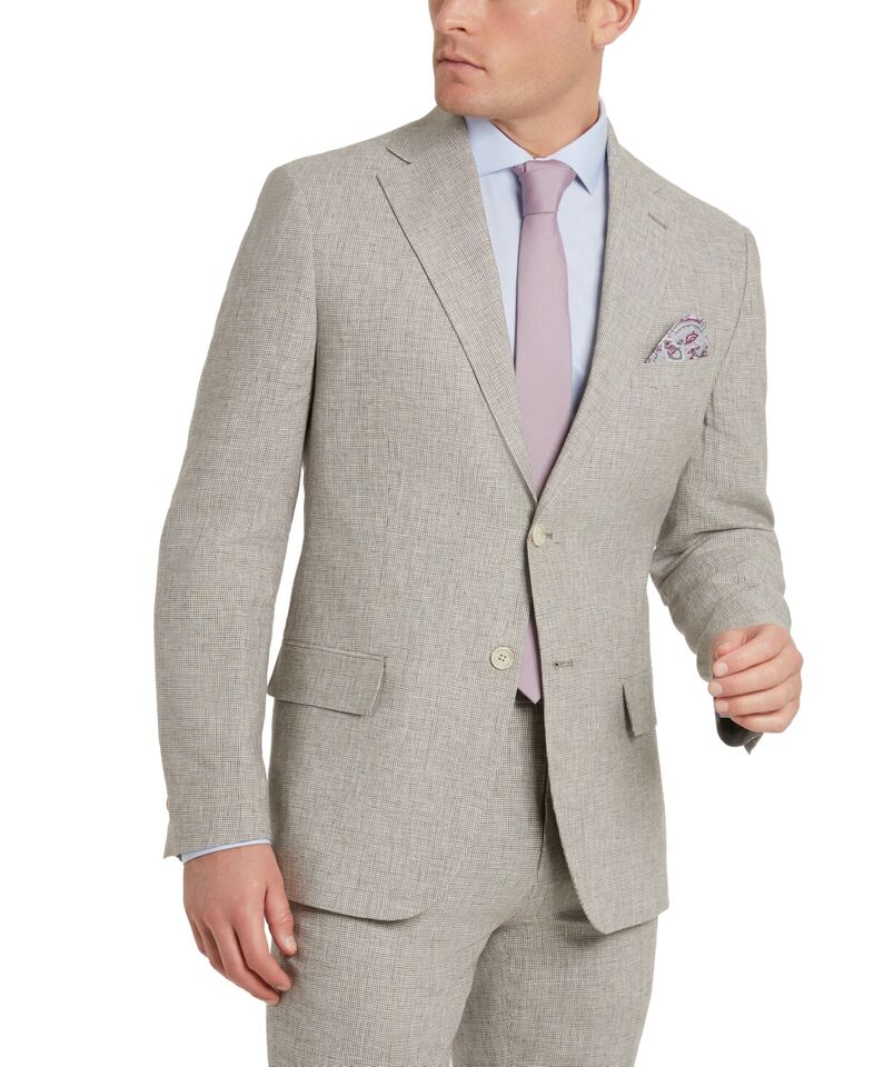 Tallia Men Textured Linen Slim Suit Jacket Sport Coat 36 S NEW $425 VDDL1TLV0050