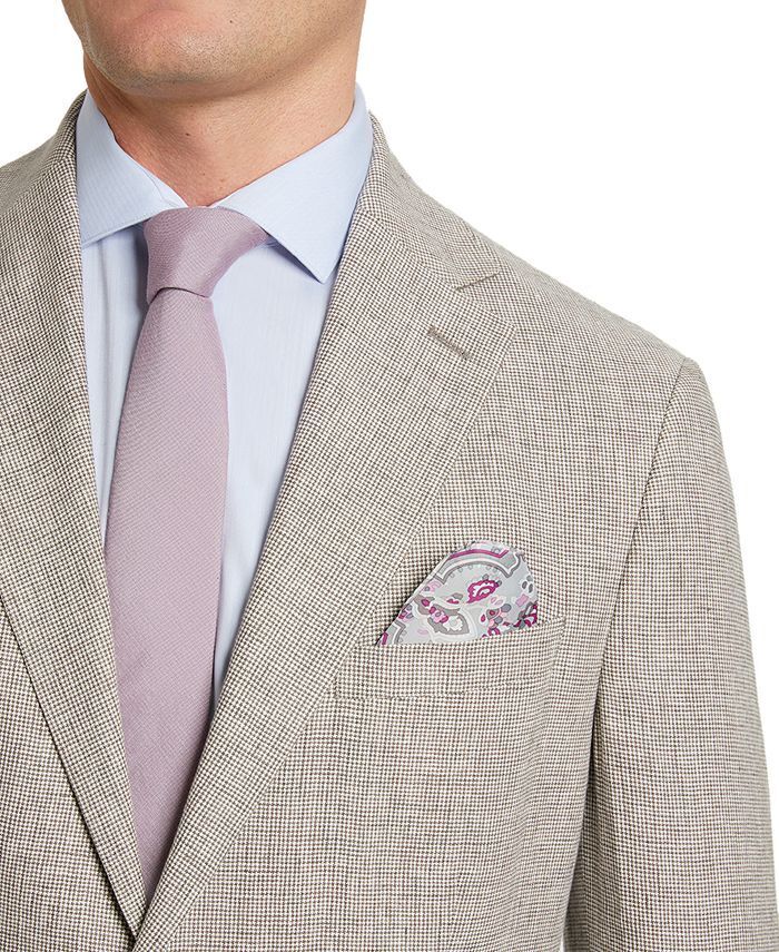 Tallia Men Textured Linen Slim Suit Jacket Sport Coat 36 S NEW $425 VDDL1TLV0050