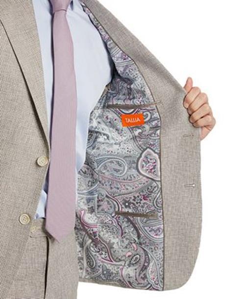 Tallia Men Textured Linen Slim Suit Jacket Sport Coat 36 S NEW $425 VDDL1TLV0050