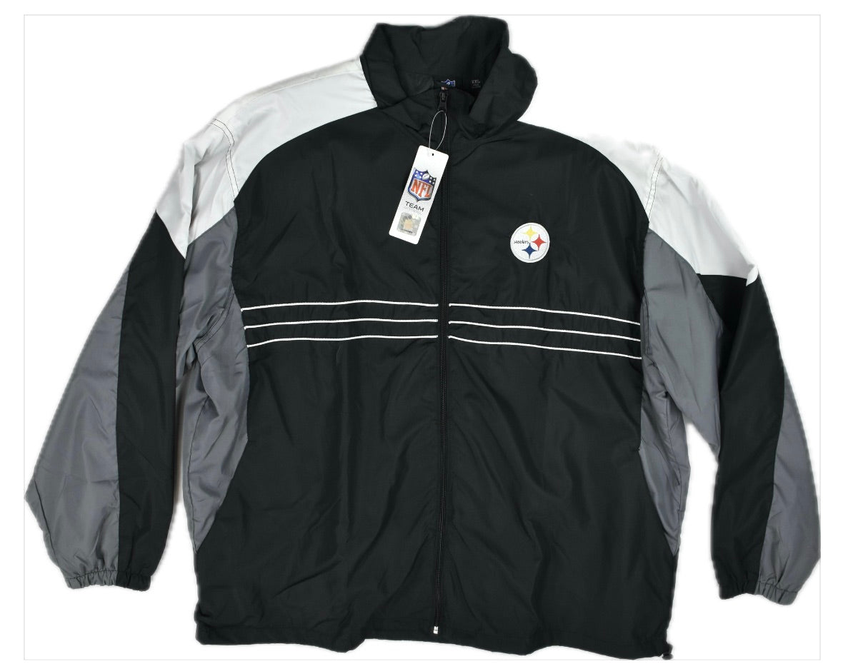 Pittsburgh Steelers Full Zip Windbreaker Men’s Size XXL NEW NFL Team Apparel