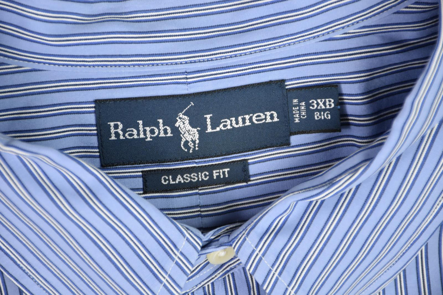 Polo Ralph Lauren Mens Blue Multi Classic-Fit Shirt 3XB New