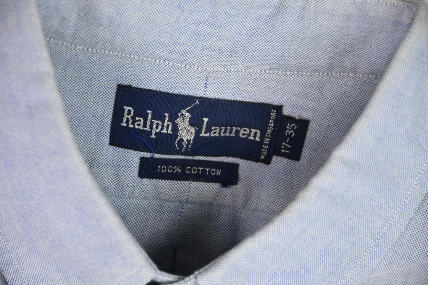 VINTAGE Polo Ralph Lauren Mens Blue Shirt 17 WILL NEED TO BE CLEANED