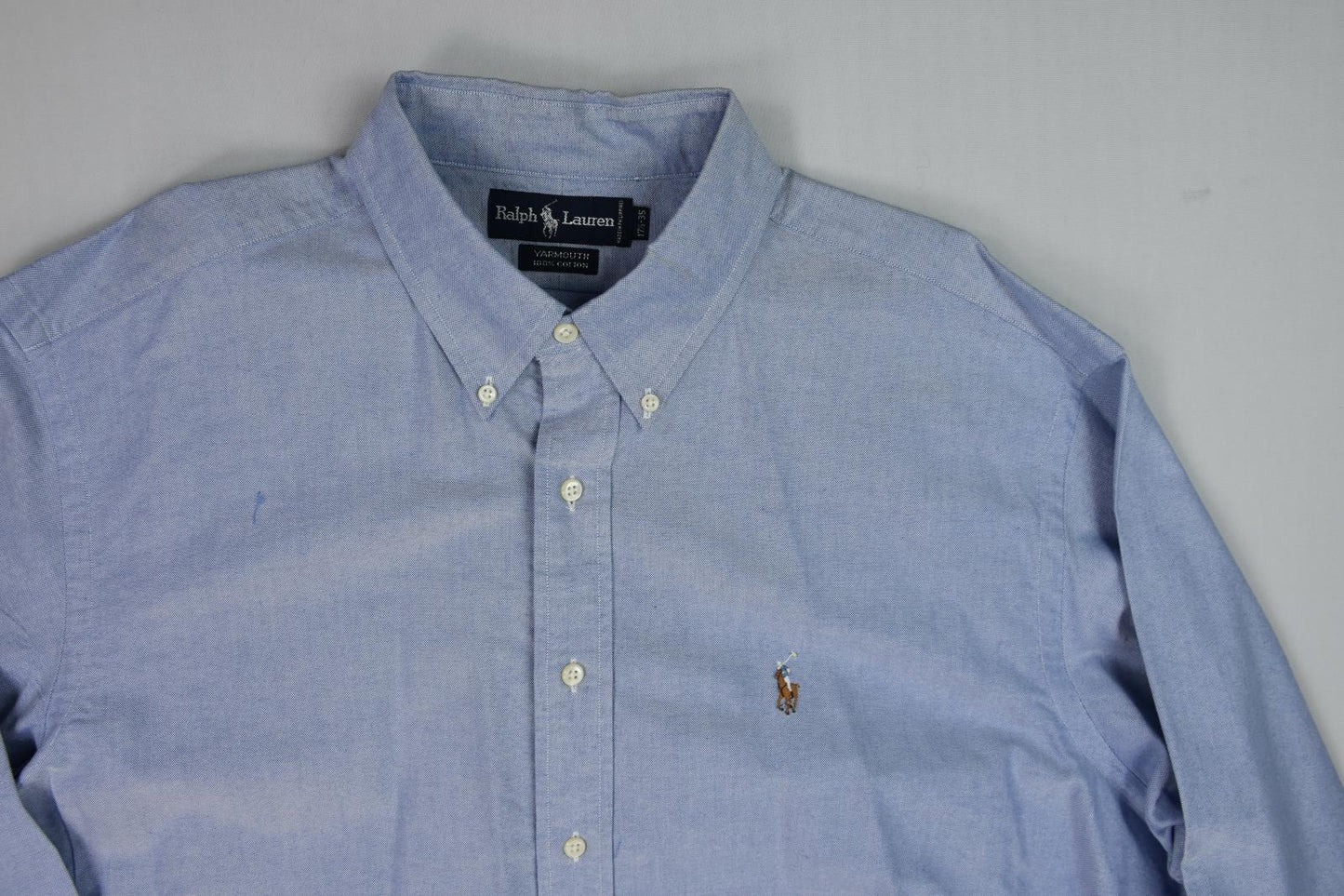 VINTAGE Polo Ralph Lauren Mens Yarmouth Shirt 17.5 WILL NEED TO BE CLEANED