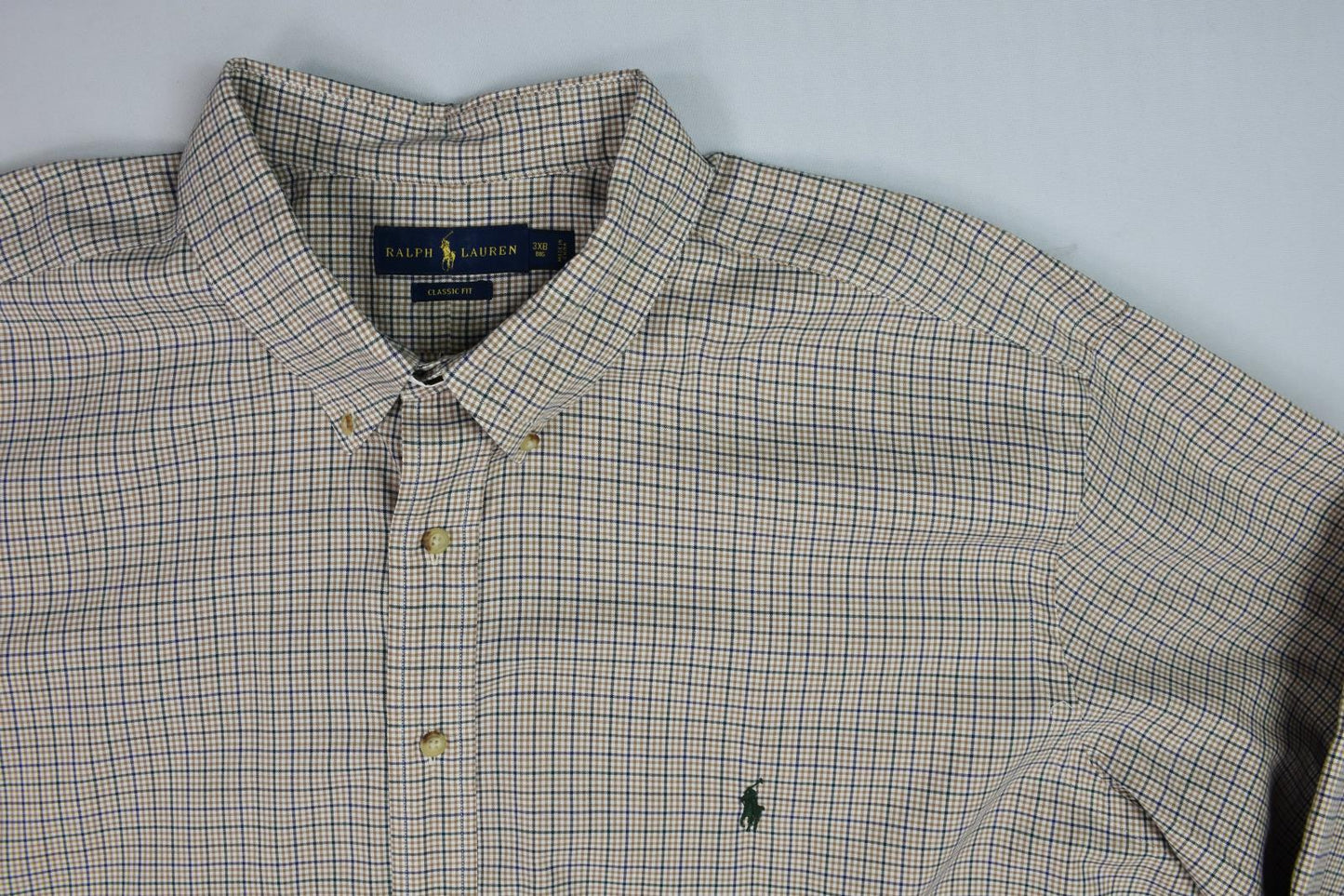 Polo Ralph Lauren Men's Brown Purple Green Check Classic-Fit Shirt 3XB NEW