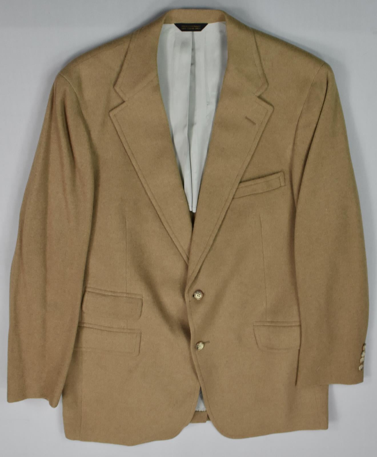 Vintage Tag-Less Cesarani Mens Fleece Wool Blazer Sport Coat 42 L UNION MADE