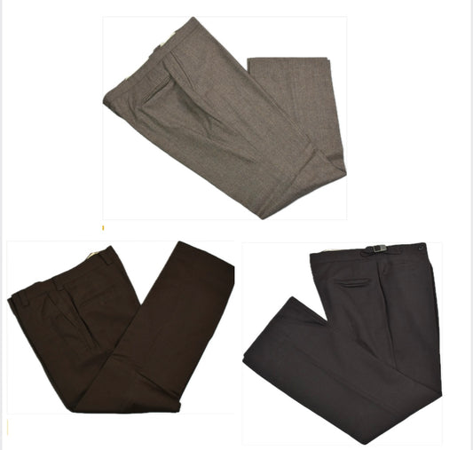 LOT3 Vintage J SansAbelt 40 Corbin 38 Ben Hogan 38 fleece Wool Men's Dress Pants