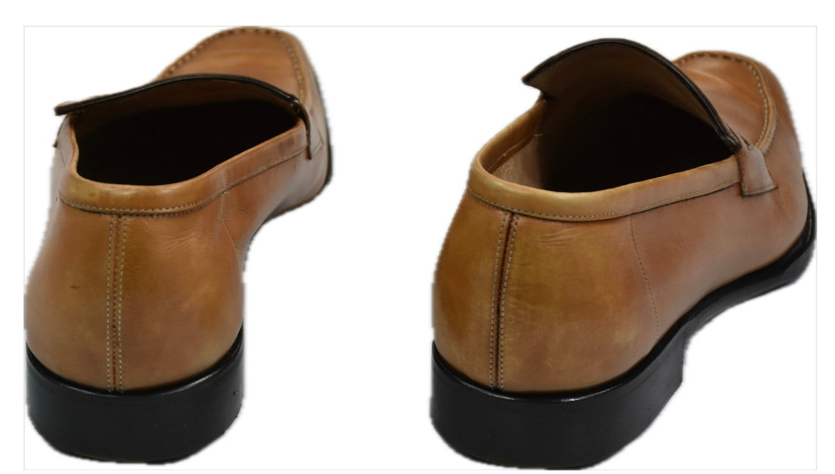 Kiton Men's Brown Calf Leather Loafers Luxury Sz Tagged 9 Fit 9.5 US MINT