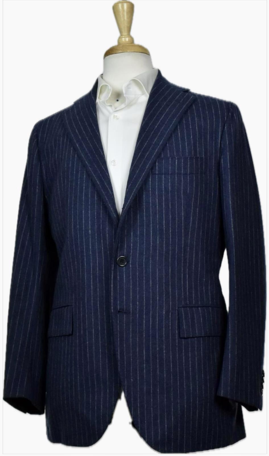 Orazio Luciano Men's Bespoke Fleece Wool 3-BTN Suit Size 40 R Mint