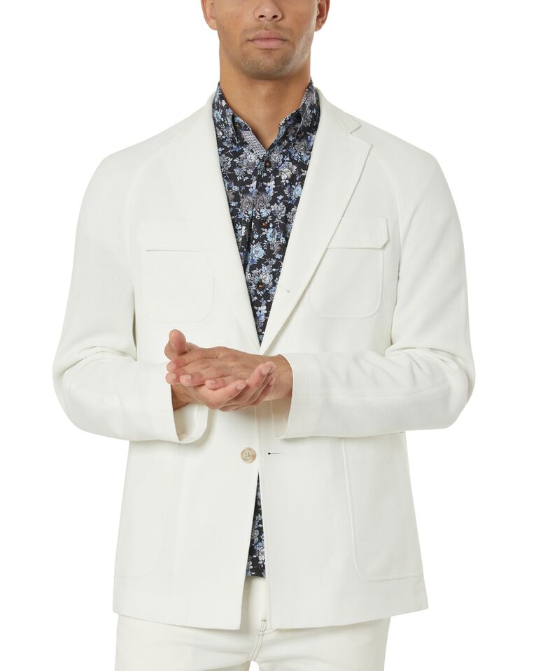 Tallia Men's Slim Stretch Textured Jacket Sport Coat 40 L NEW $425 VGRD1TFV0300