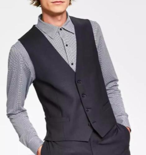 Calvin Klein Men's Hailey Suit Vest Slim Stretch Wool Blend S NEW  HAILV3V20270