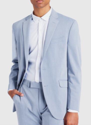 Kenneth Cole Mens Light Blue Slim Suit Jacket Blazer 44 R NEW $395 COKK2FBZ0011