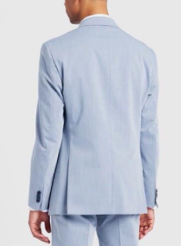 Kenneth Cole Mens Light Blue Slim Suit Jacket Blazer 44 R NEW $395 COKK2FBZ0011