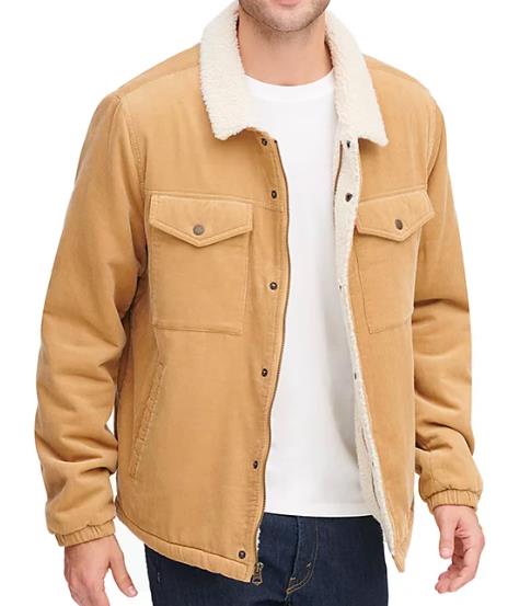 Levi's Men's Fleece-Lined Corduroy Trucker Jacket XL NEW $180  LM8RC530